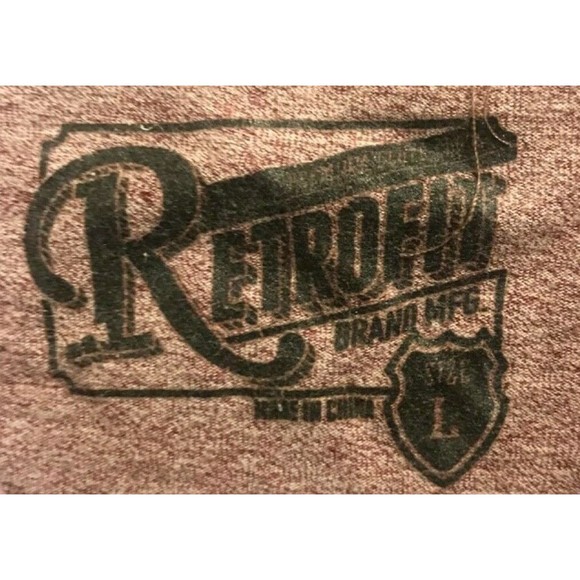 Men's size large Retrofit long sleeved hoodie lightweight light maroon colored - Picture 2 of 4